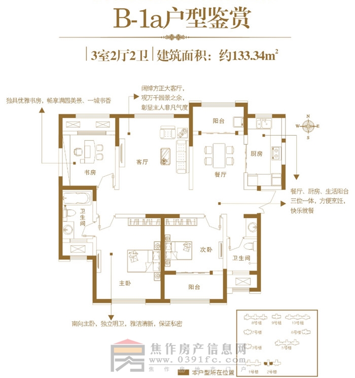 建業(yè)·壹號(hào)城邦133.34㎡戶(hù)型